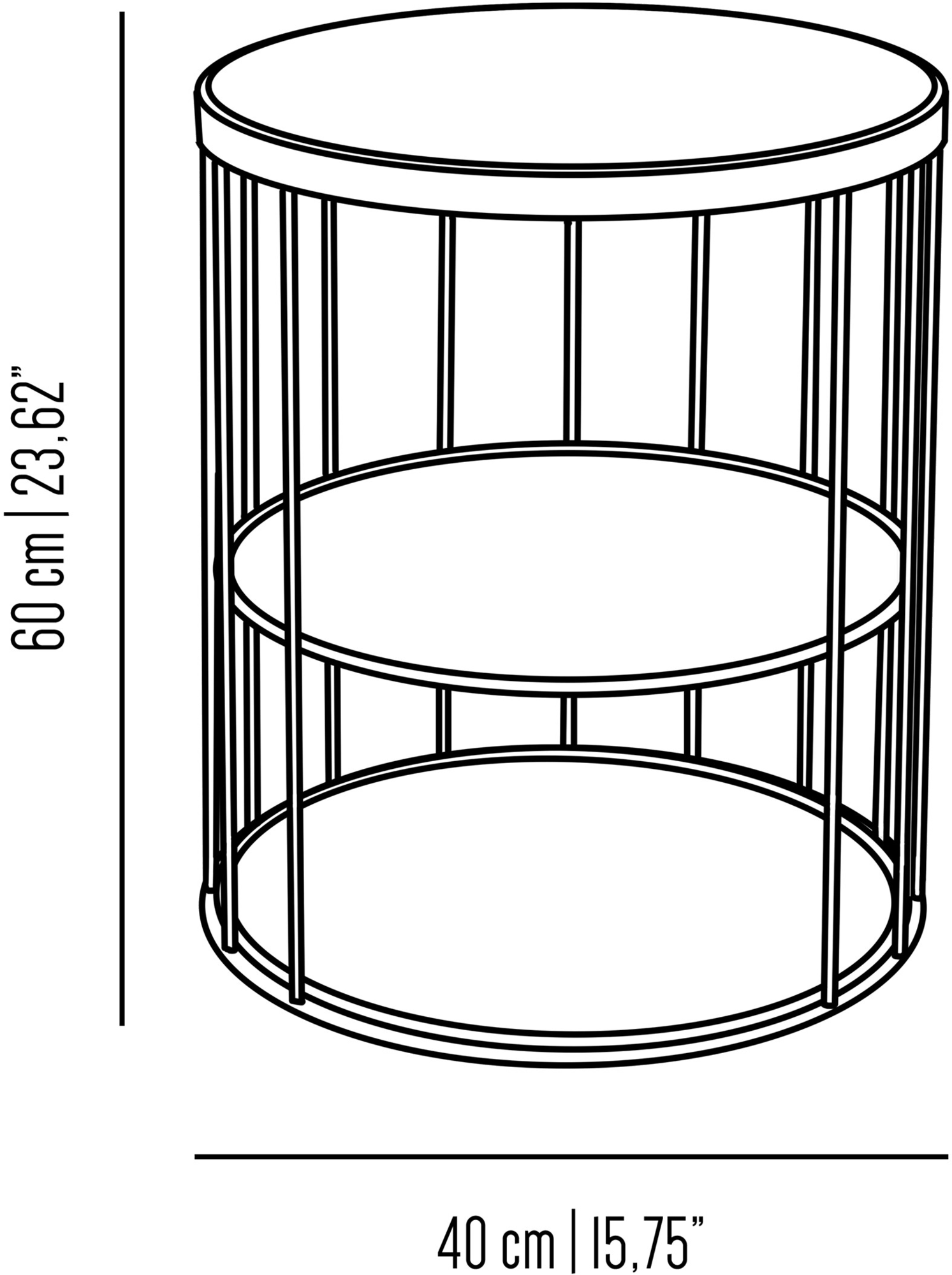 Il Bronzetto Круглый журнальный столик из латуни Cage Cag10 - Вид №1