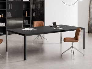 Прямоугольный стол для совещаний из лакированного стекла