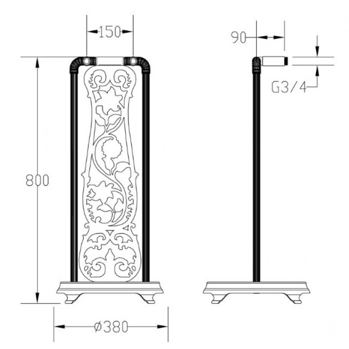 Zorg AZR 101 NS SL напольная система с дизайном Смеситель для кухни Zorg  - Вид №2