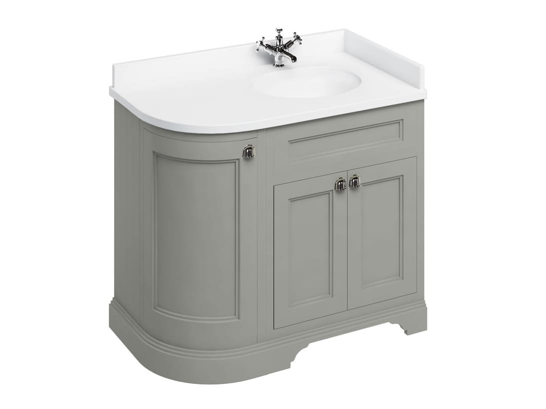 Деревянный угловой умывальник с дверцами Burlington MINERVA ARCH-00071219 - Вид №12