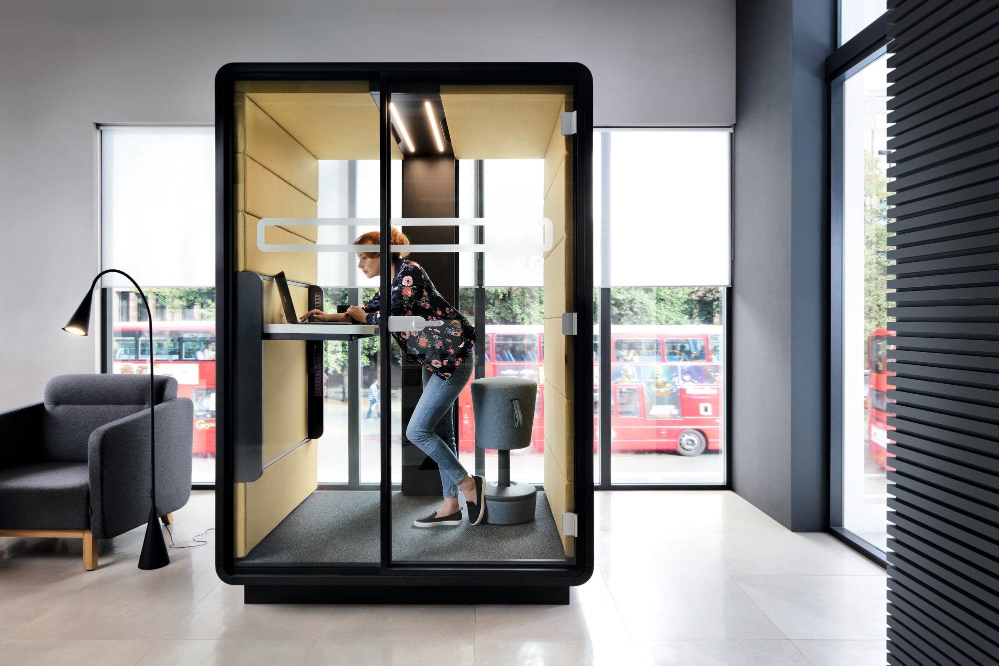 Многосторонняя акустическая офисная кабина со встроенным освещением Mikomax Smart Office Hushoffice ARCH-00053336 - Вид №4