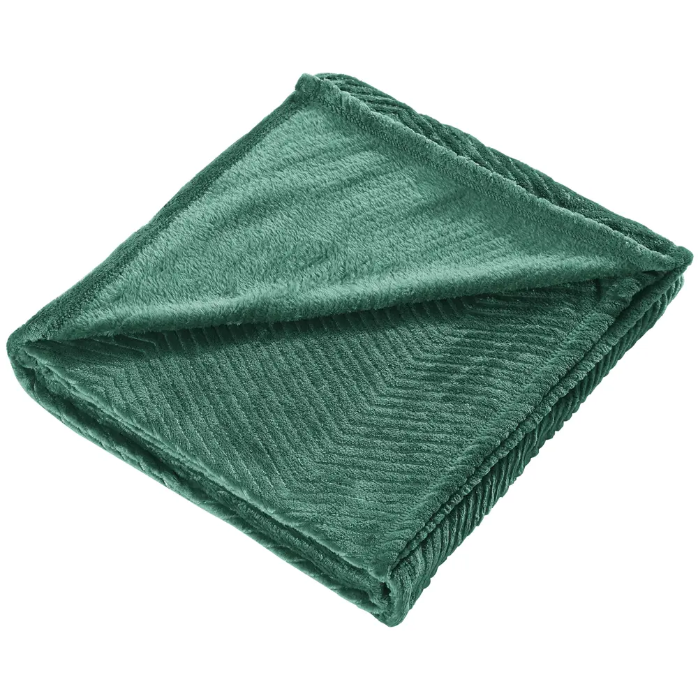 Плед Peru 140x200 см велсофт цвет зеленый СТОЛИЦА ТЕКСТИЛЯ STLM-2115631