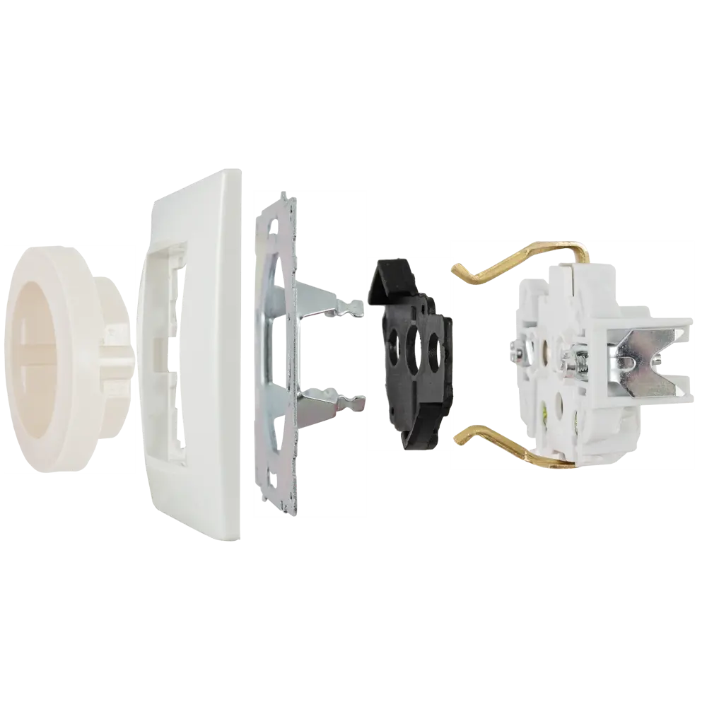 Розетка встраиваемая Onekey Florence с заземлением со шторками цвет бежевый ONEKEYELECTRO STLM-2088769 - Вид №5