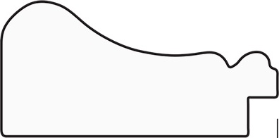 BY 1026 Зеркало в багетной раме - беленый дуб 57 mm EVOFORM Definite - Вид №3