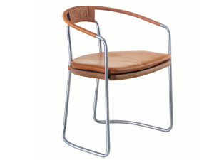 Стальной стул с подлокотниками