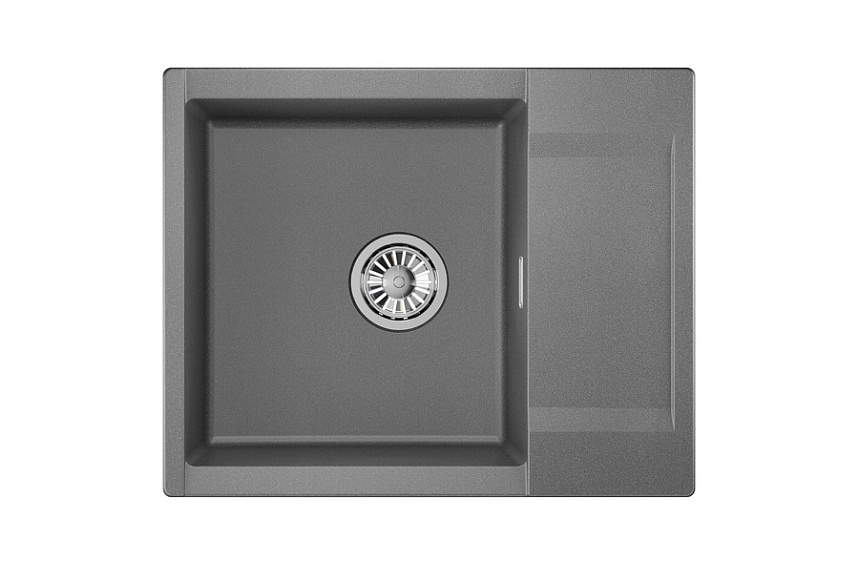 ES-6202, ГРАФИТ, кухонная мойка, кварц, ESTETICA GRANULA 6202-ST211 - Вид №2