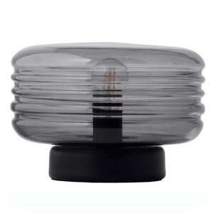 Лампа настольная Wheels, D30 см, серая с черным