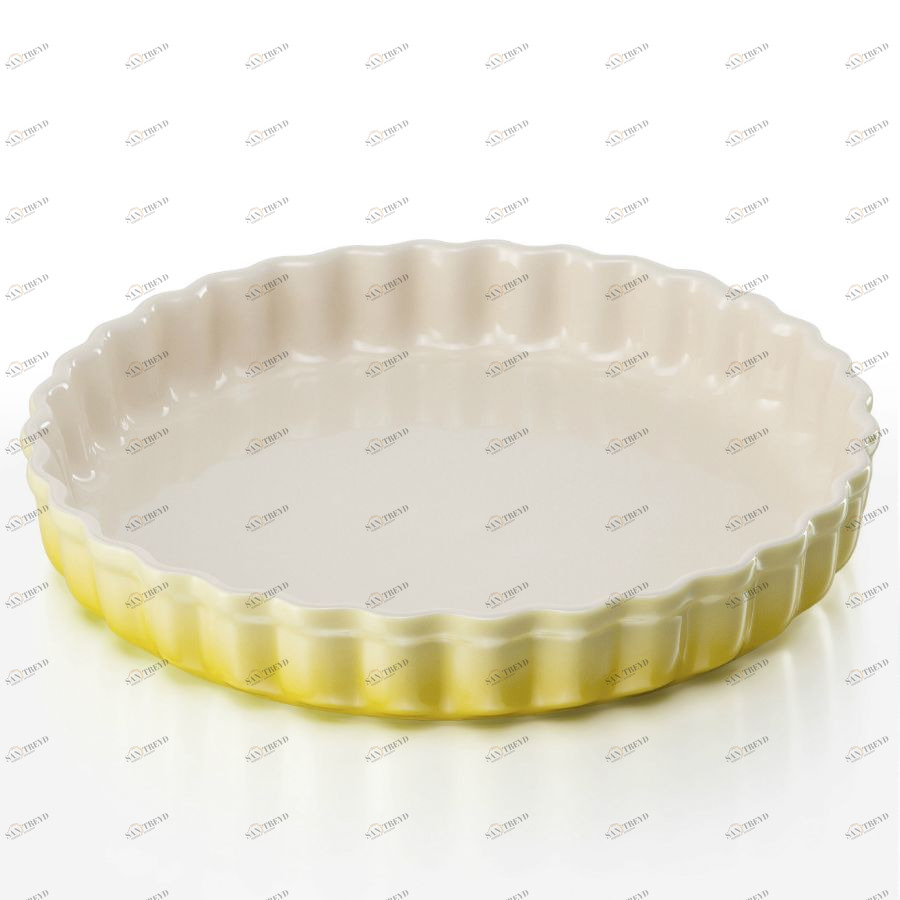 Форма для выпечки рифленая Le Creuset, 28 см, желтая 91015928403100