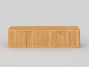 Шкаф для телевизора из массива дерева с распашными дверцами