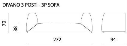MissoniHome 3-х местный тканевый диван Gravità sun-id-1513174 - Вид №4