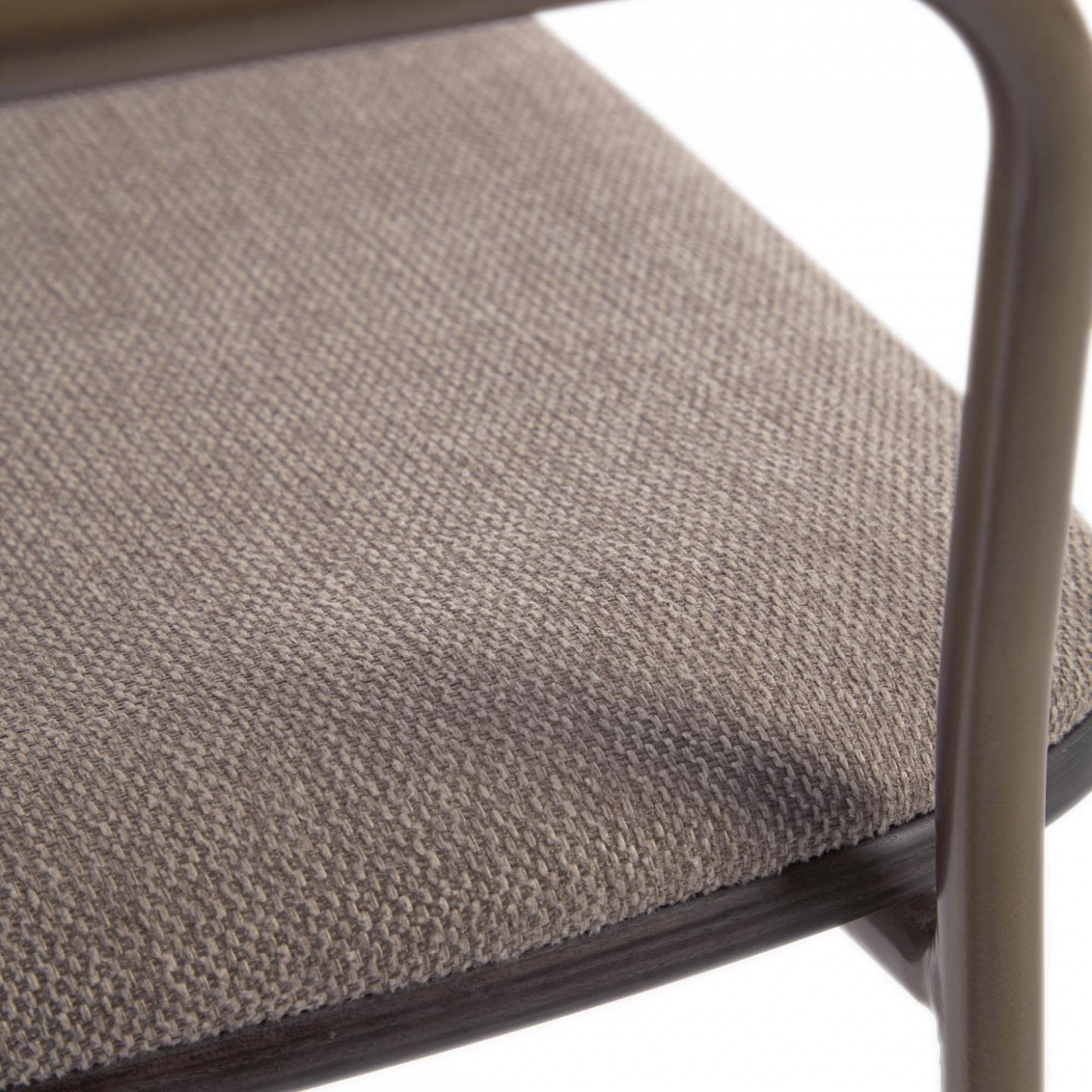 108297 Стул ясеневый шпон в темной отделке и металл с отделкой из латуни La Forma Maureen  - Вид №1