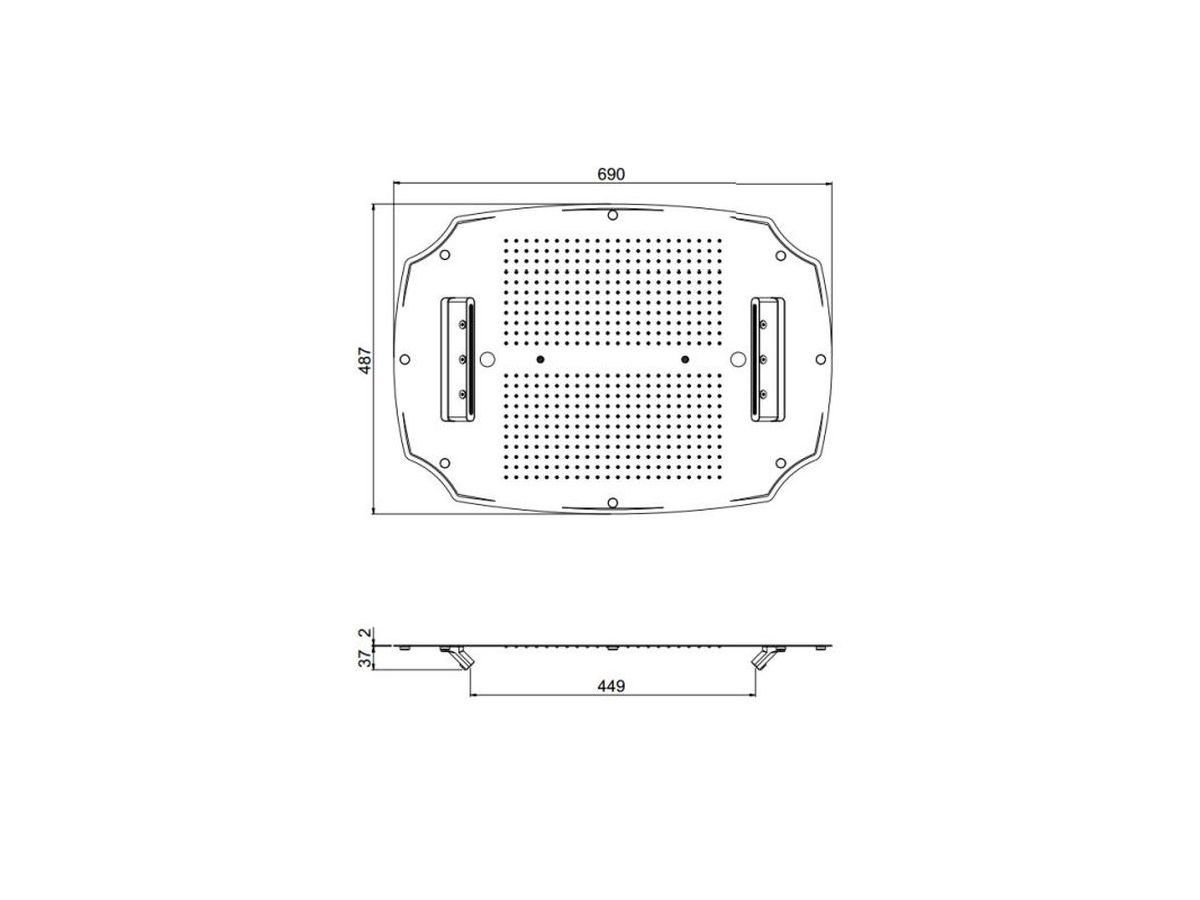 Традиционный встраиваемый душ CARIMALI MYDREAM COLONIAL 700X500 CROMOTERAPIA ARCH-00013426 - Вид №2