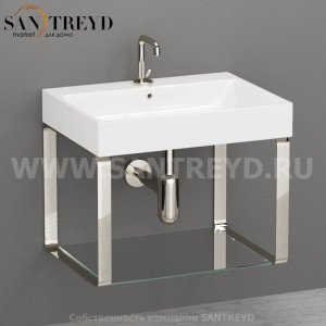 9125K2 Структура подвесная брашированный никель под умывальник 70 см Kerasan Cento Италия