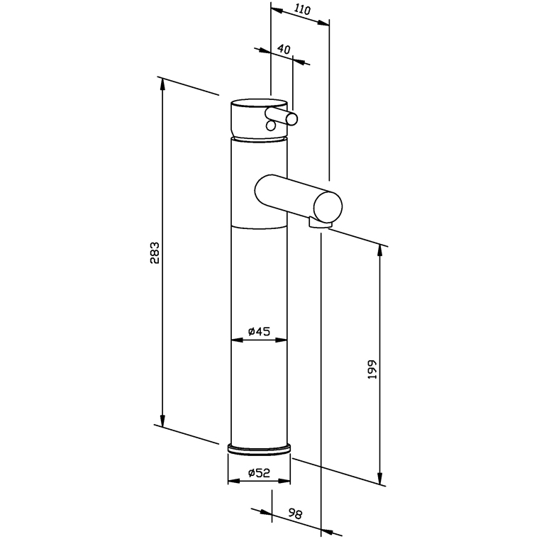 925266 Смеситель для раковины WA110 WAGNER_EWAR A-LINE Wagner Ewar  - Вид №1