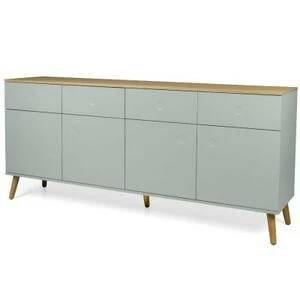 Сервант Tenzo Dot, 86х192х43 см, дуб, зеленый