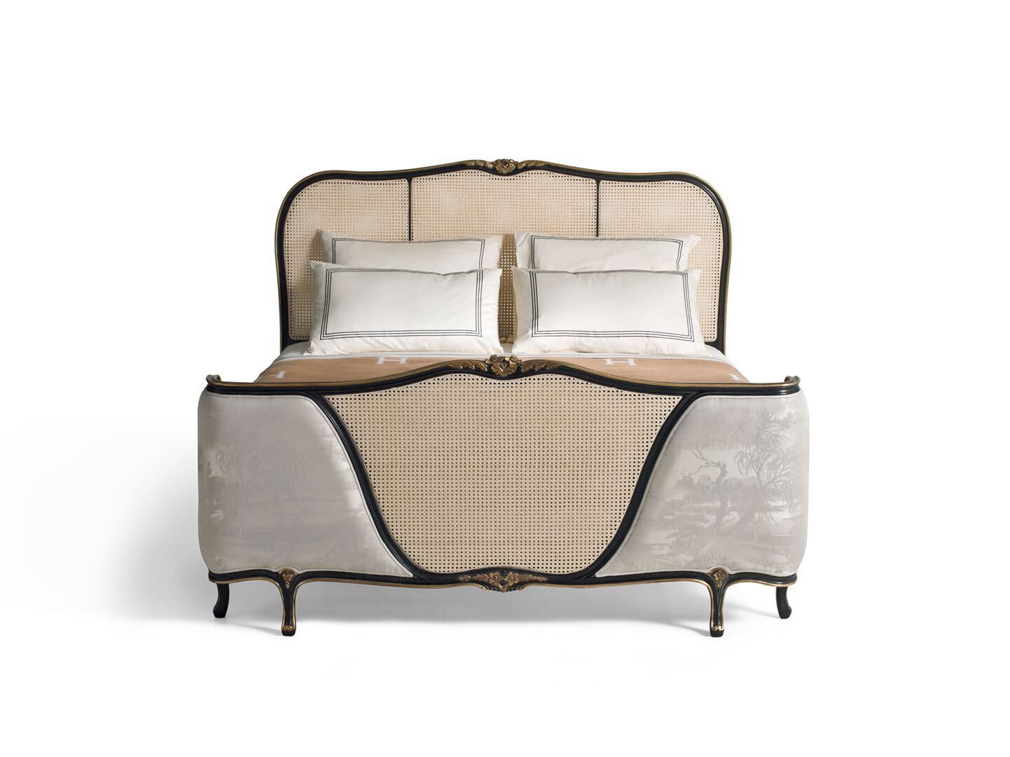 Венская соломенная двуспальная кровать ANGELO CAPPELLINI New Classic Interiors ARCH-00051961