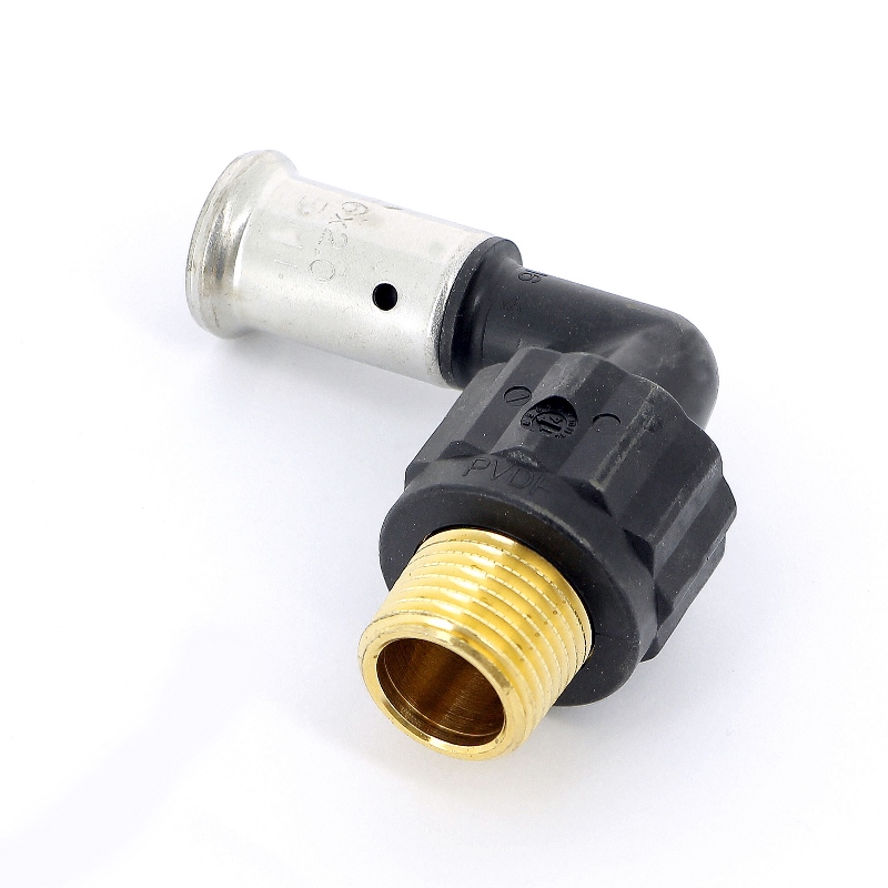 Угол пресс-Н PVDF HENCO 16х1/2" 5PK1604