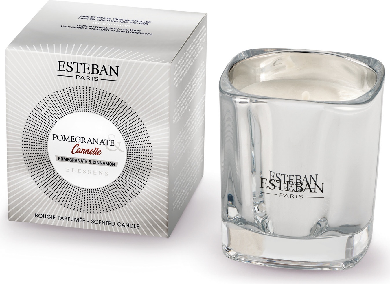 10653677 Esteban Аромасвеча Гранат и Корица, 170г Стекло 