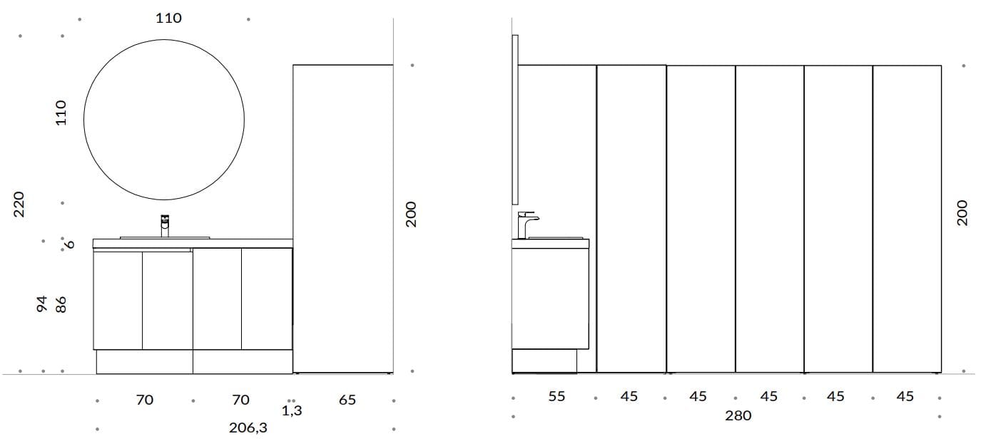 Шкаф для стиральной машины Gruppo Geromin магазин ARCH-00042023 - Вид №1