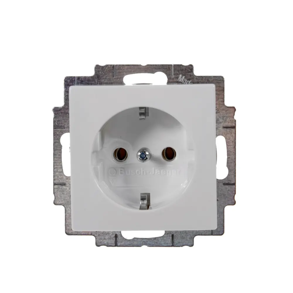 Розетка ABB Basic55 с заземлением цвет белый Basic 55 STLM-2137388 - Вид №1