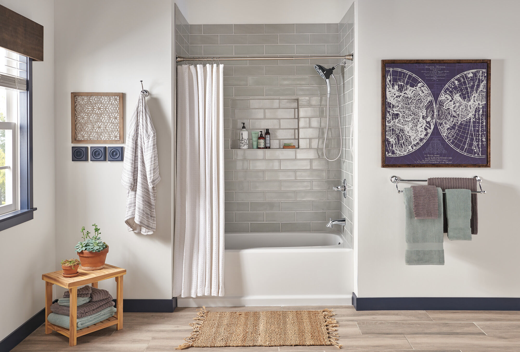 75505 H2Okinetic® In2ition® Душ два в одном с 5 настройками Delta Faucet Delta Хром - Вид №14