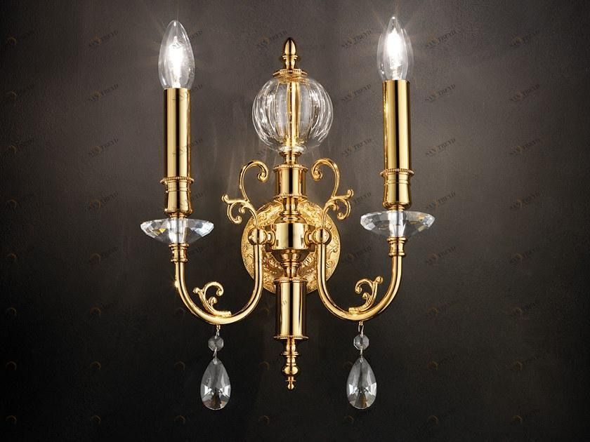 Masiero Бра из латуни с кристаллами накаливания Zaira sun-id-1353137