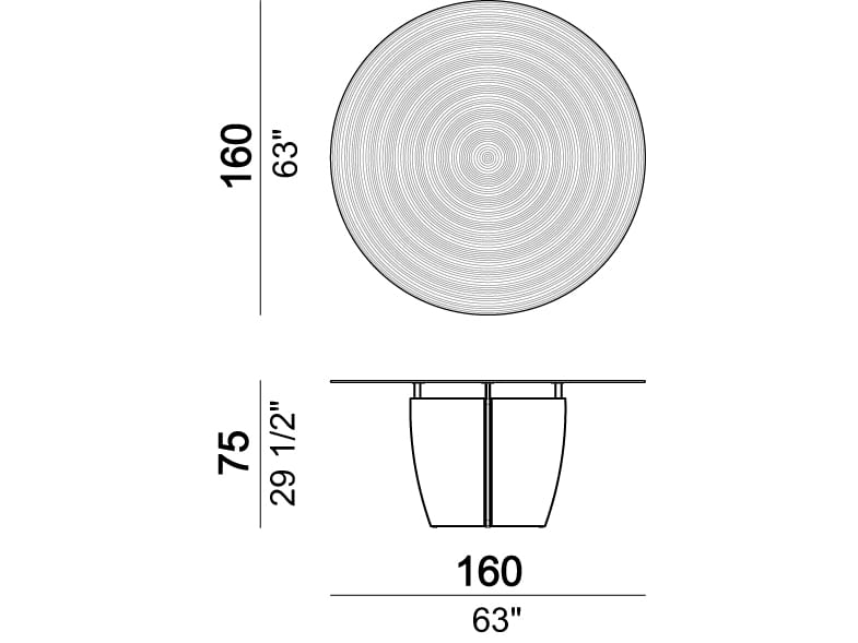 Круглый стеклянный обеденный стол Arketipo GAMBLER ARCH-00123216 - Вид №7