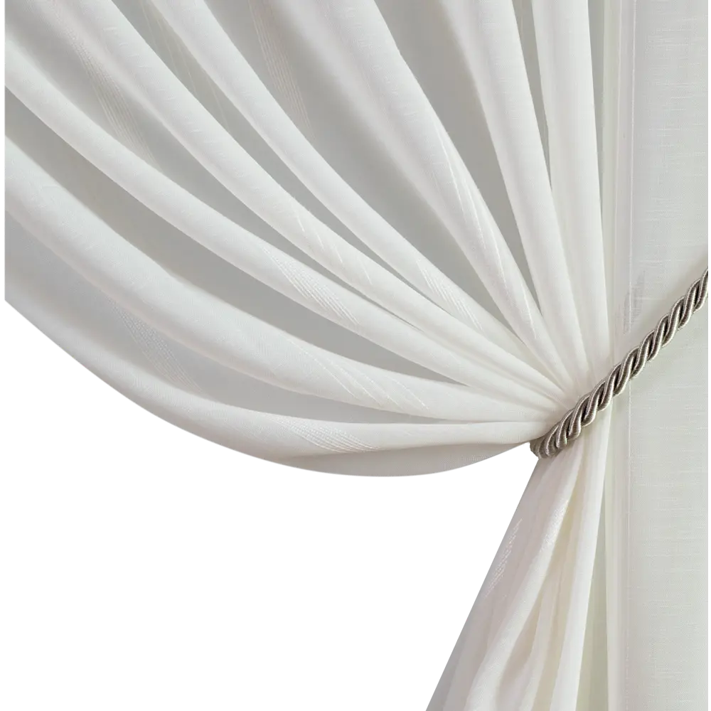 Тюль 1 м/п Полосы батист 300 см цвет молочный GARDEN STLM-2172952 - Вид №3