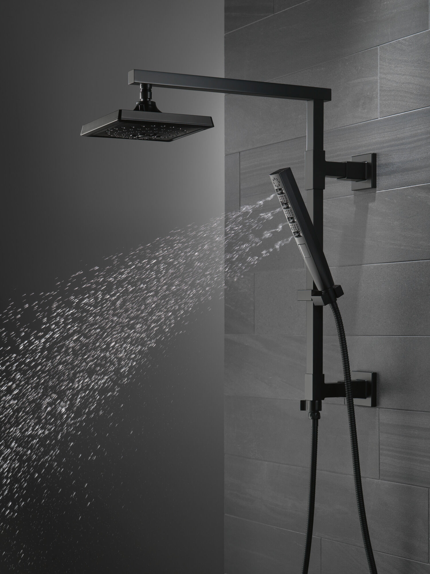 58410-BL Душевая колонна угловая 18 дюймов Delta Faucet Universal Showering Матовый черный  - Вид №5
