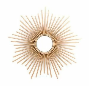 Зеркало-солнце в золотой раме 61 см Arizona UNICO ДИЗАЙНЕРСКИЕ 255253 Золото