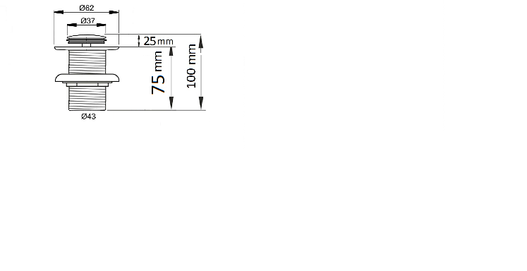 RD014 Донный клапан для раковины LAB.Space  - Вид №4