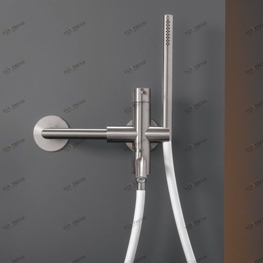 Настенный смеситель набор для ванной, без встроенного в части, с цилиндрическая ручной душ диаметром 18 м </SPAN> т и переключающий для носика P <span>. 150 мм &. Не цветные ручки  GAS30 CEADESIGN 