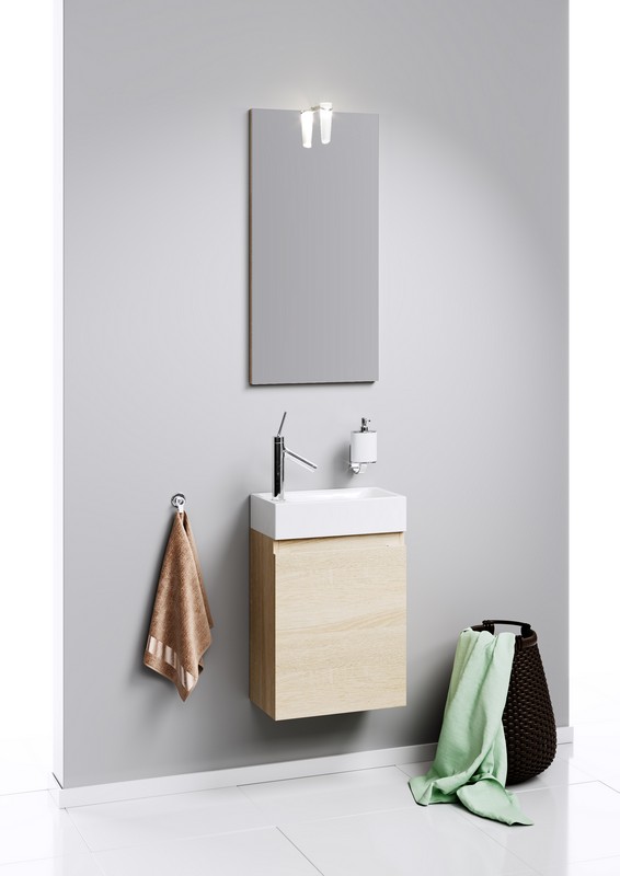 Леон-МР тумба под умывальник подвесная, цвет дуб сонома AQWELLA Leon-MP T10404D - Вид №4