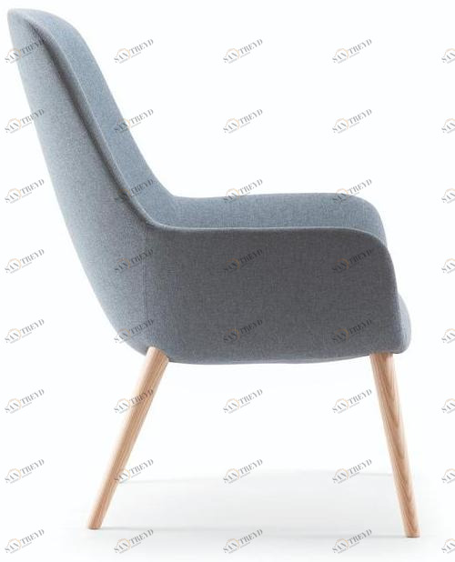 Quadrifoglio Кресло в современном стиле, обитое тканью, с 4-мя спицами и подлокотниками. City sun-id-1476817