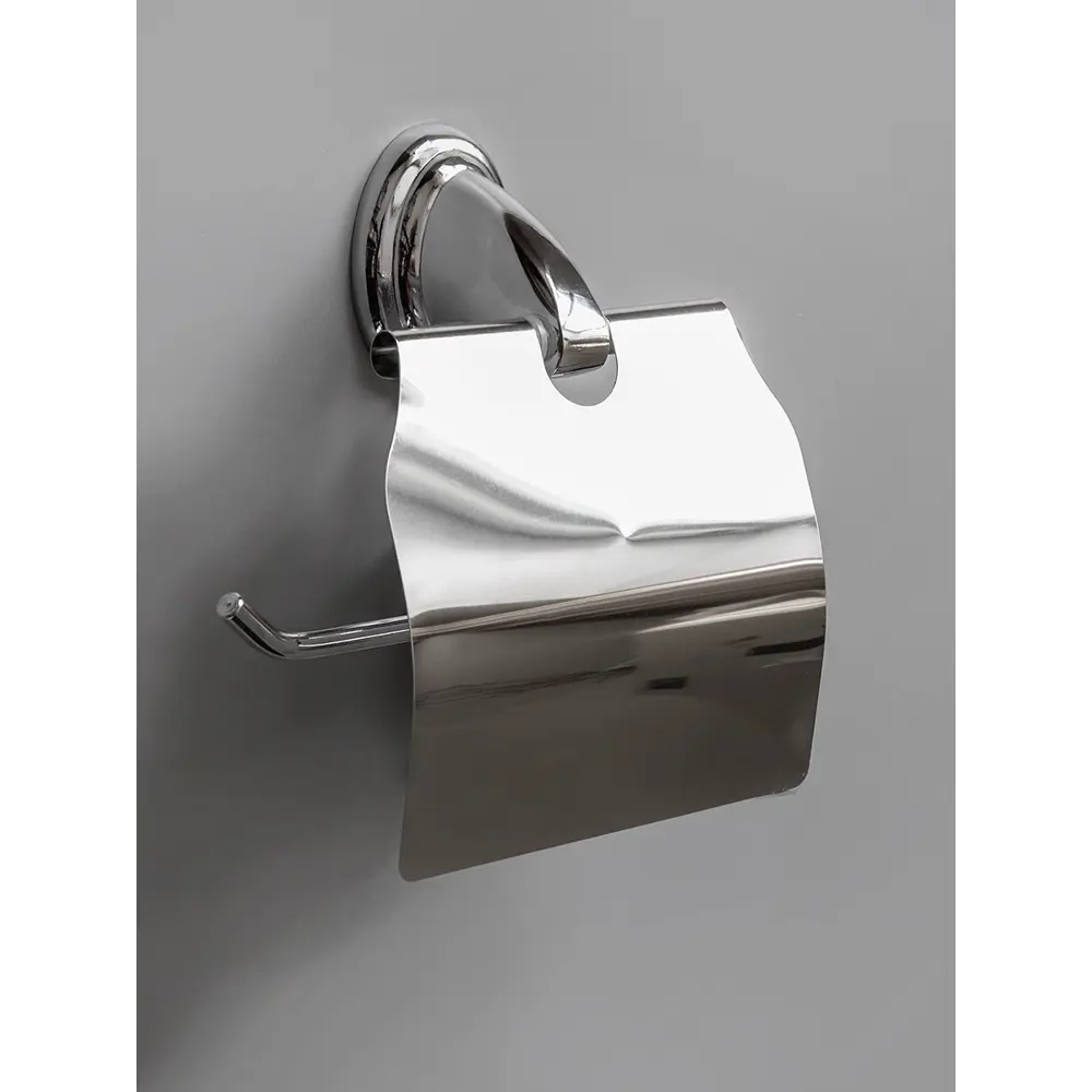 Держатель для туалетной бумаги DELPHINIUM Ханна с крышкой, хром 89379271 STLM-1580536 - Вид №7