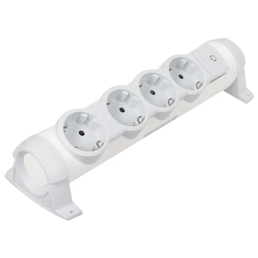 Колодка для удлинителя Legrand 4 розетки с заземлением 3500 Вт цвет белый STLM-2069334 - Вид №1
