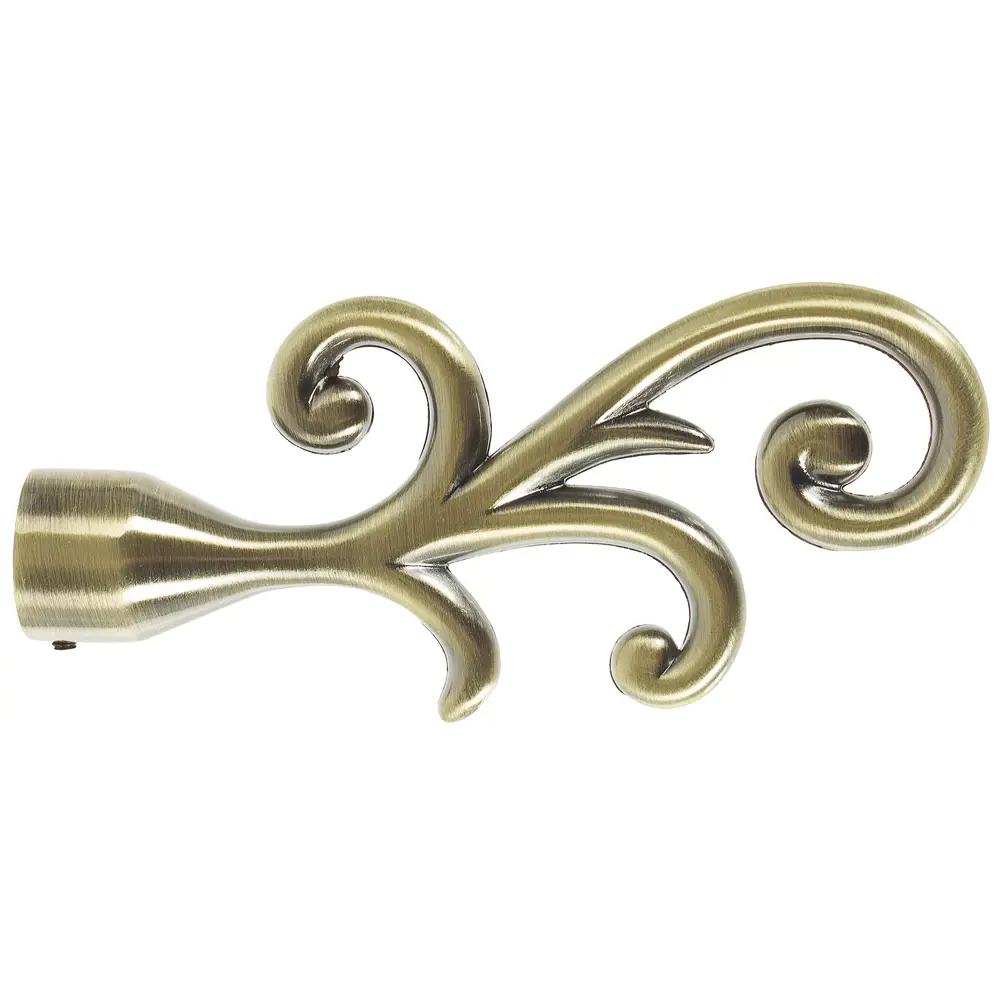 Наконечник «Завитки» 12 см цвет золото антик INSPIRE STLM-2068987