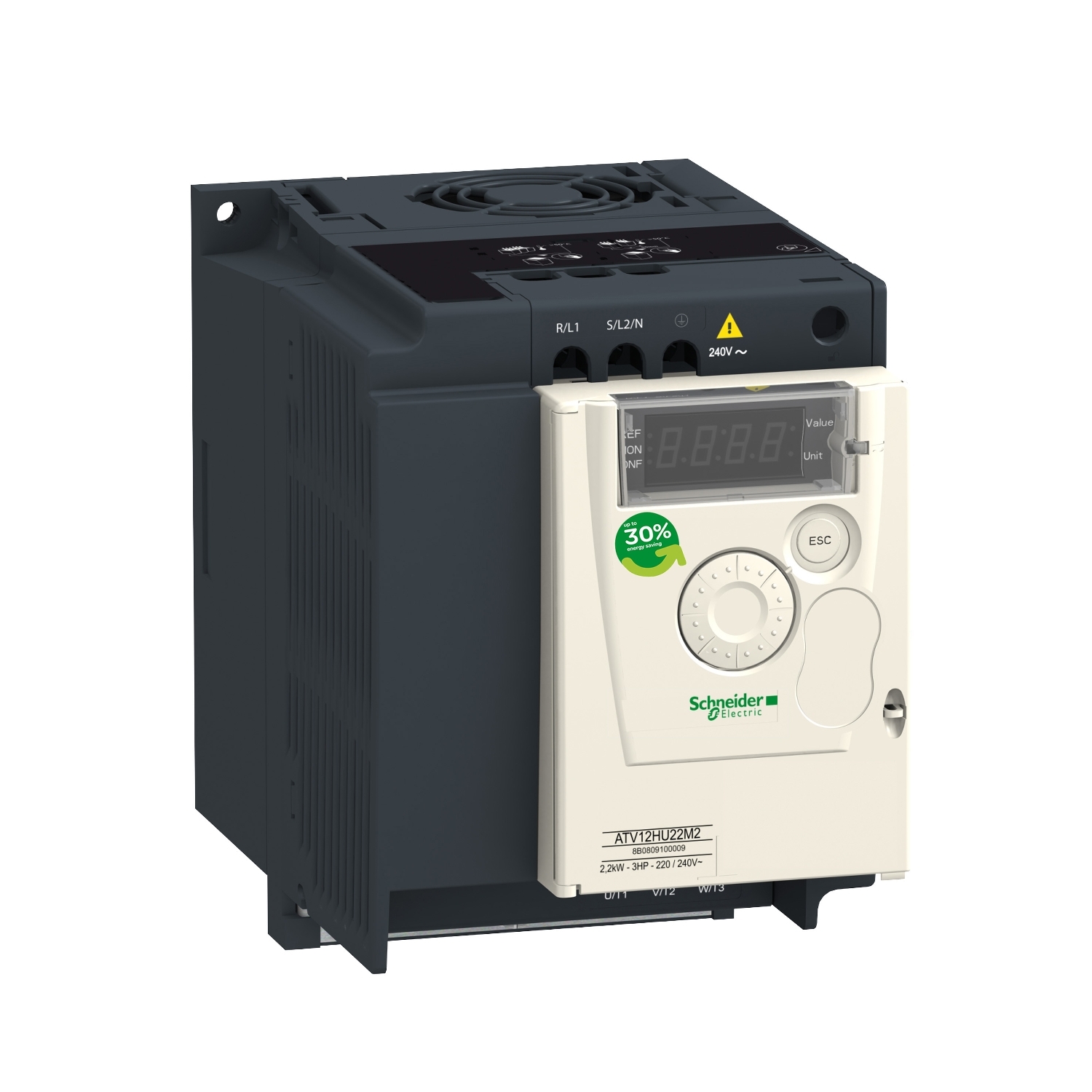 ATV12HU22M2TQ ПРЕОБР ЧАСТОТЫ ATV12 2.2КВТ 240В 1Ф 7ШТ Schneider Electric ПЧ 0 - 15 кВт Altivar 320/12/312/32 