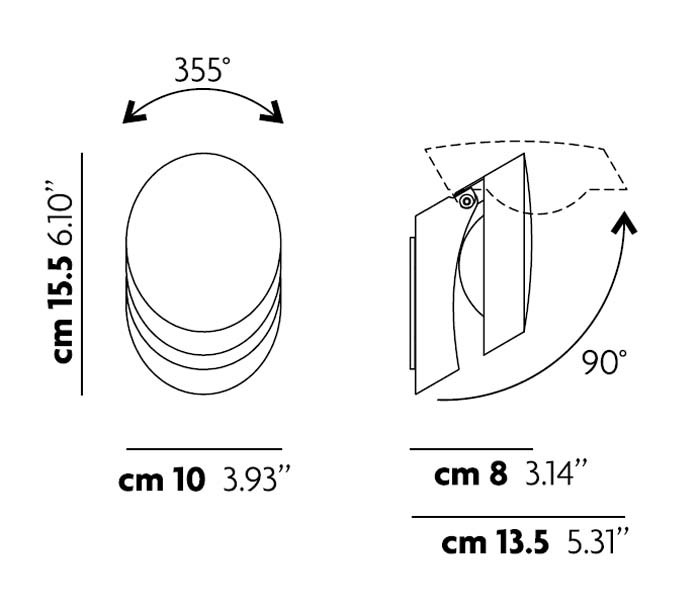 Studio Italia Design PIN-UP 155005 бронзовый светильник настенно-потолочный линзованный 109967 - Вид №4