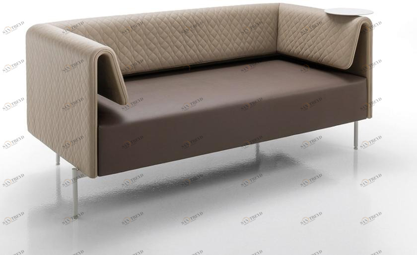 Kastel 3-х местный кожаный диван с журнальной полкой Klint sun-id-1387706