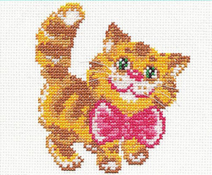 015-07 Котик Набор для вышивания Чудесная Игла 10 х 12 см Чудесная игла