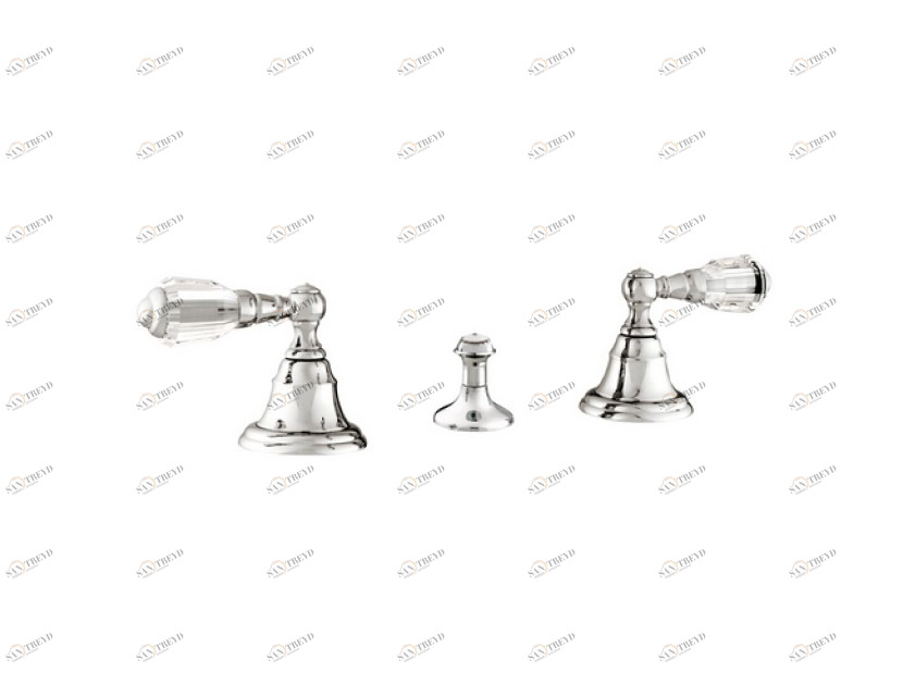 039662.D00.50 Биде с тремя отверстиями и кристаллами сваровски Яркий хром Mestre Swan