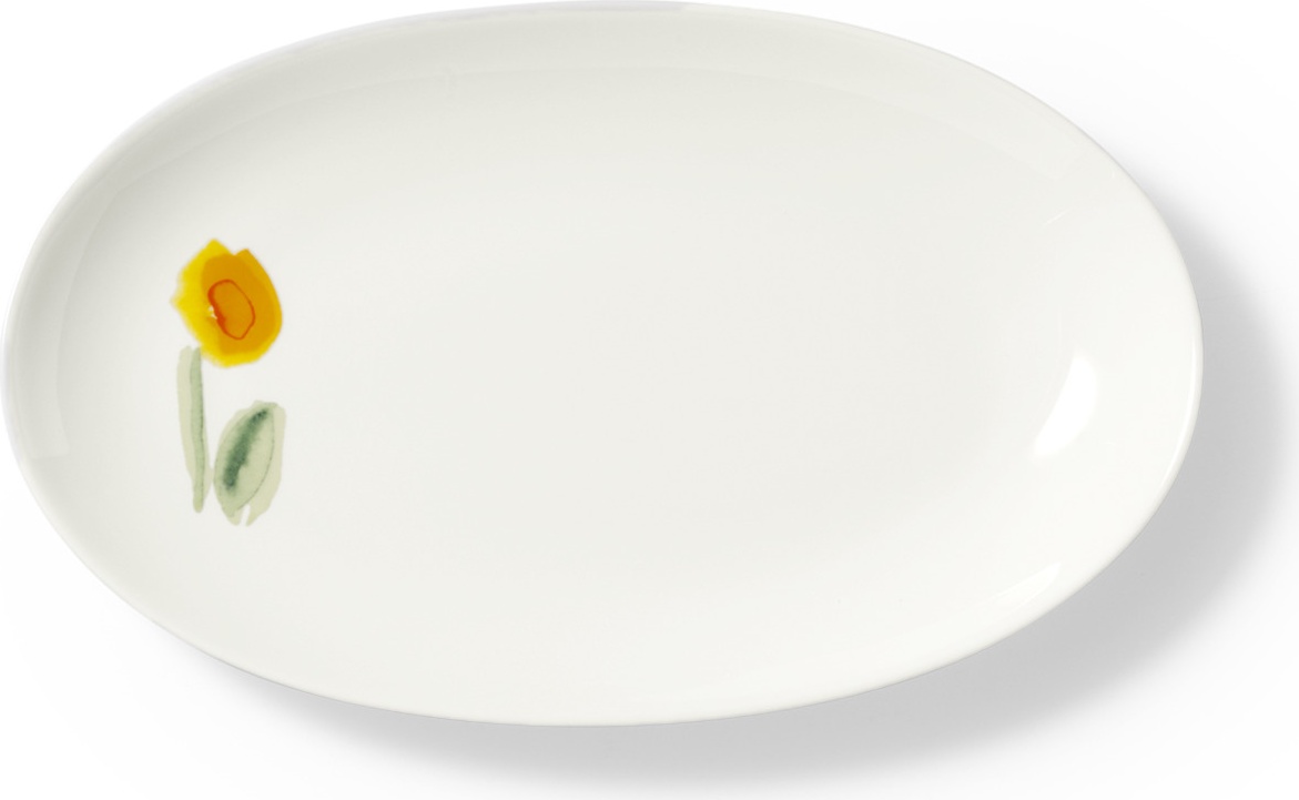 10639854 Dibbern Блюдо овальное Dibbern "Впечатление.Нарциссы" 24см Фарфор 