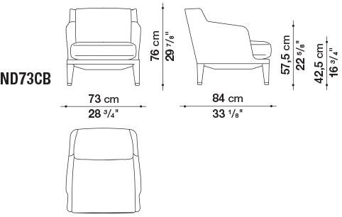 Maxalto Кожаное кресло с подлокотниками Nidus sun-id-1388550 - Вид №1