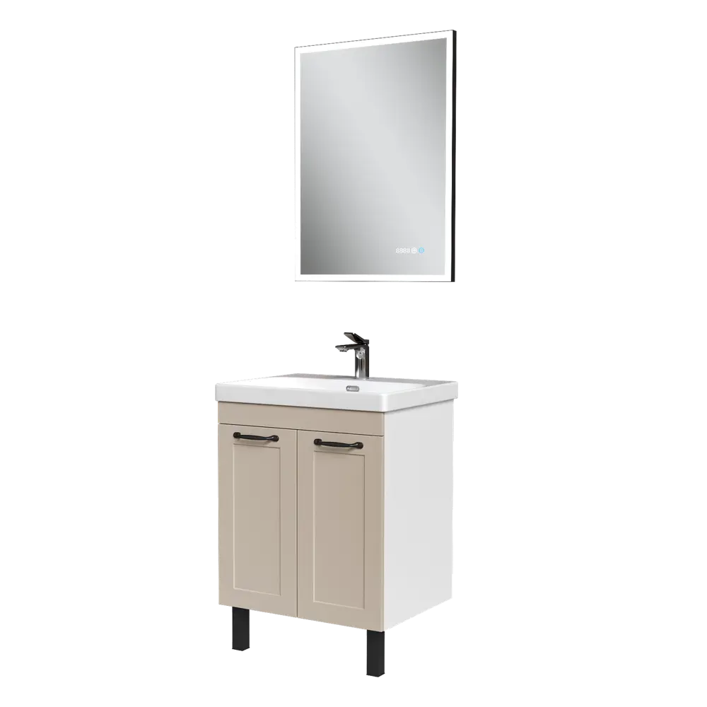 Тумба под раковину напольная Гала 81x60x47.6 см цвет бежевый Santreyd STLM-2077517 - Вид №7
