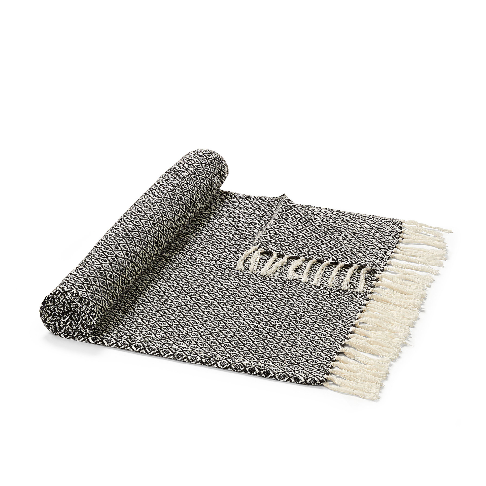 8433840513973 Плед Chemps 130x170 черно-белый SELETTI 