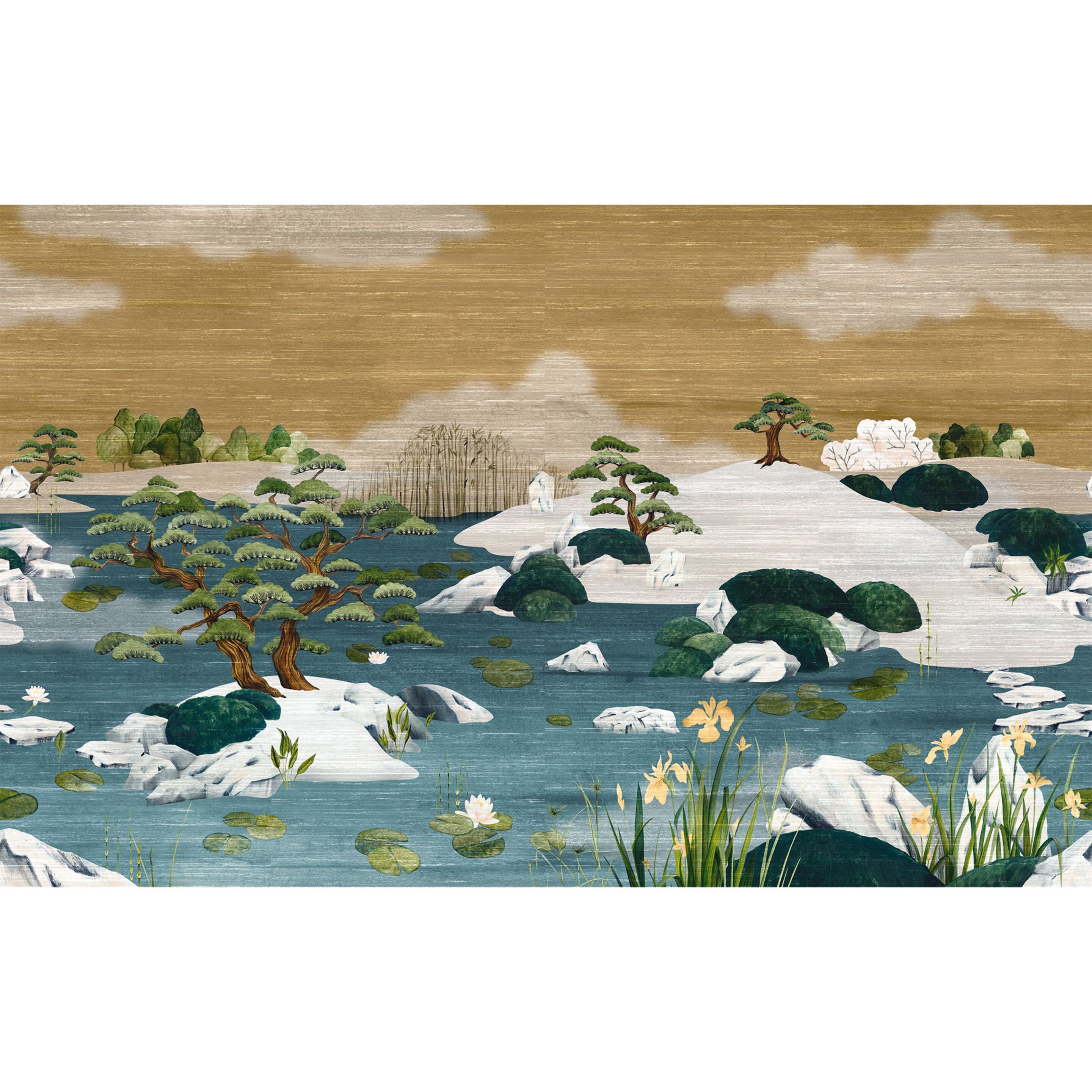 Панорамные обои из ткани с пейзажами Casamance Exploration 24 01 ARCH-00130241 - Вид №4