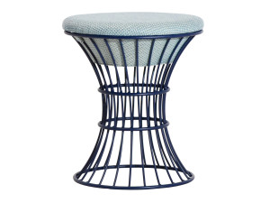 Стальной низкий садовый стул с мягким сиденьем