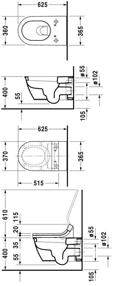 254459 Подвесной унитаз настенный Белый Duravit Darling New Германия - Вид №1