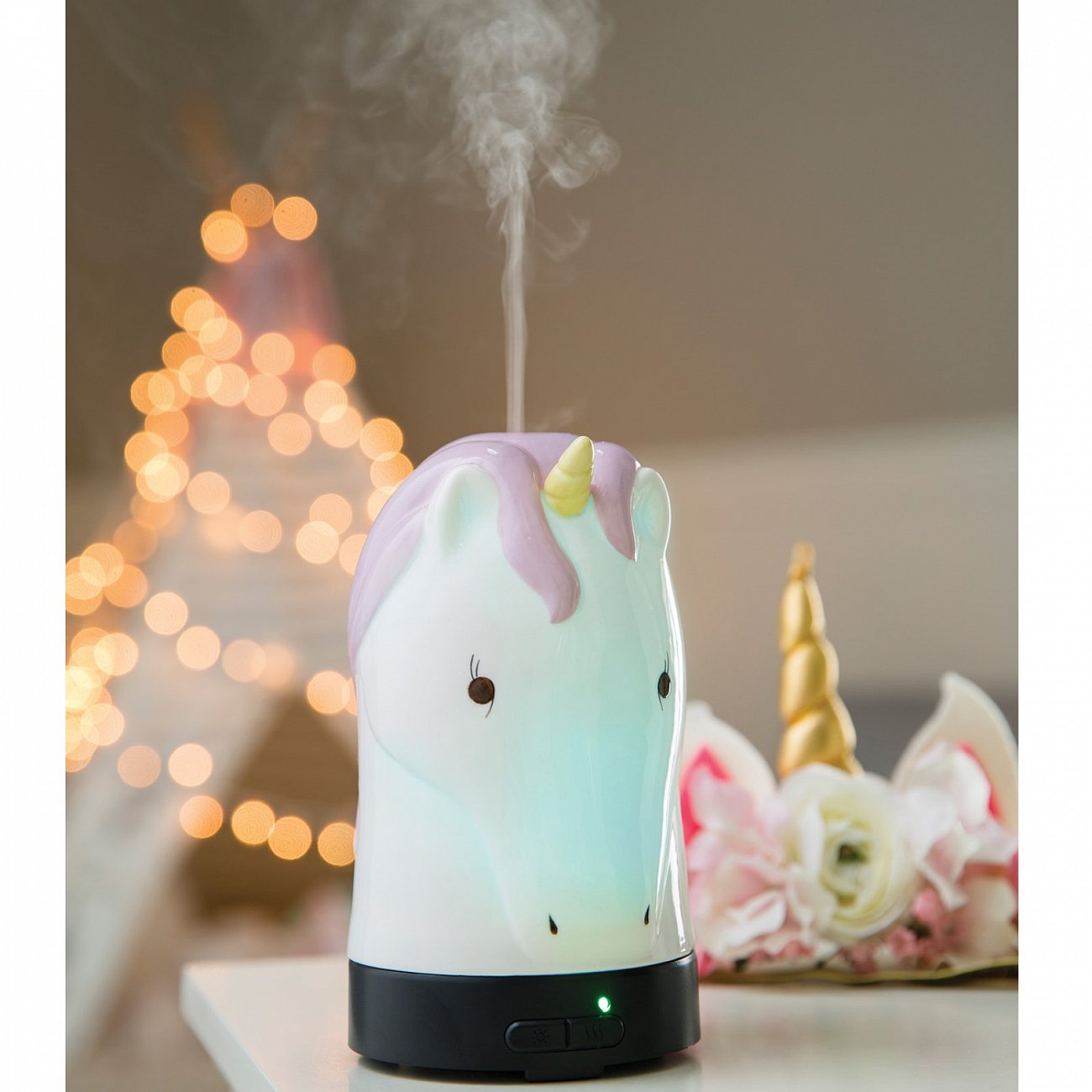 Ультразвуковой аромадиффузор 100мл "Единорог" Diffuser Unicorn CANDLE WARMERS  268203 Голубой  - Вид №1